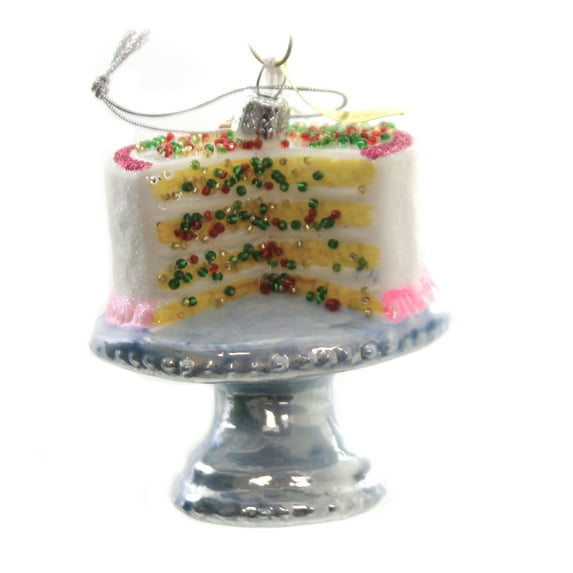 Holiday Ornaments Confetti Birthday Cake Cake Stand Icing Go415c