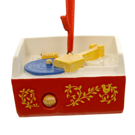 Holiday Ornaments Fisher Price Record Player Resin Mattel Music Box 4045021