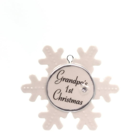Holiday Ornaments Grandpa's 1ST Christmas Snowflake Personalize 122711