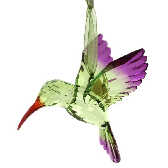 Holiday Ornaments Happy Heart Hummingbird Acrylic Encouragement 6006058 Green