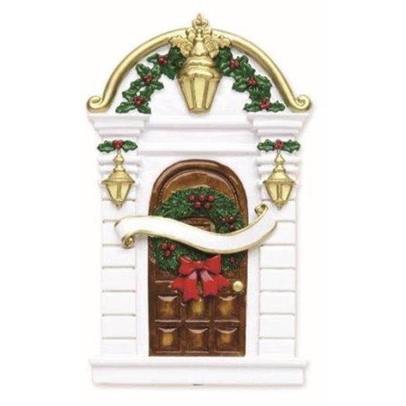 Holiday Ornaments Holly Door Polyresin First New Home Christmas 16.