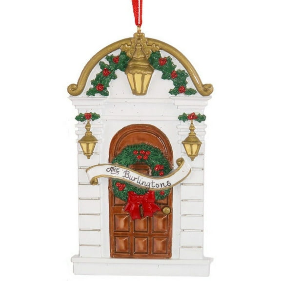 Holiday Ornaments Holly Door Polyresin First New Home Christmas 16.
