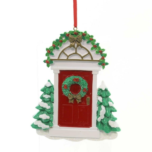 Holiday Ornaments Red Door Polyresin Christmas House Rm17