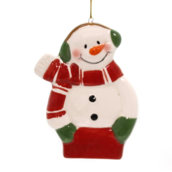 Holiday Ornaments Snowman Ceramic Ornament Ceramic Holiday 9723471 Stripe