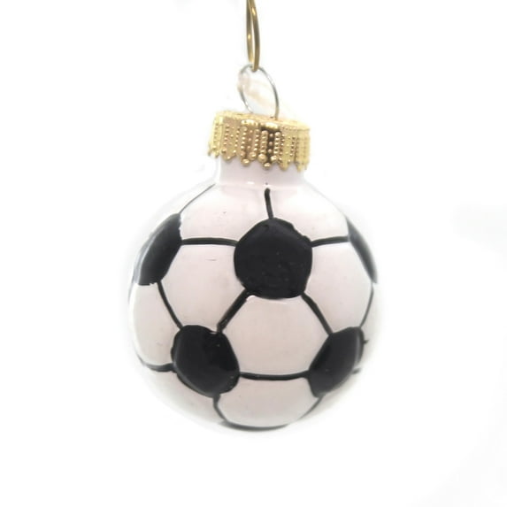 Holiday Ornaments Sports Ball. Glass Goal Kicking Field 200055B Soccer