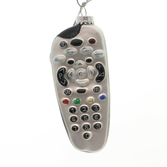 Holiday Ornaments Tv Remote Control Glass Cable Television 22001