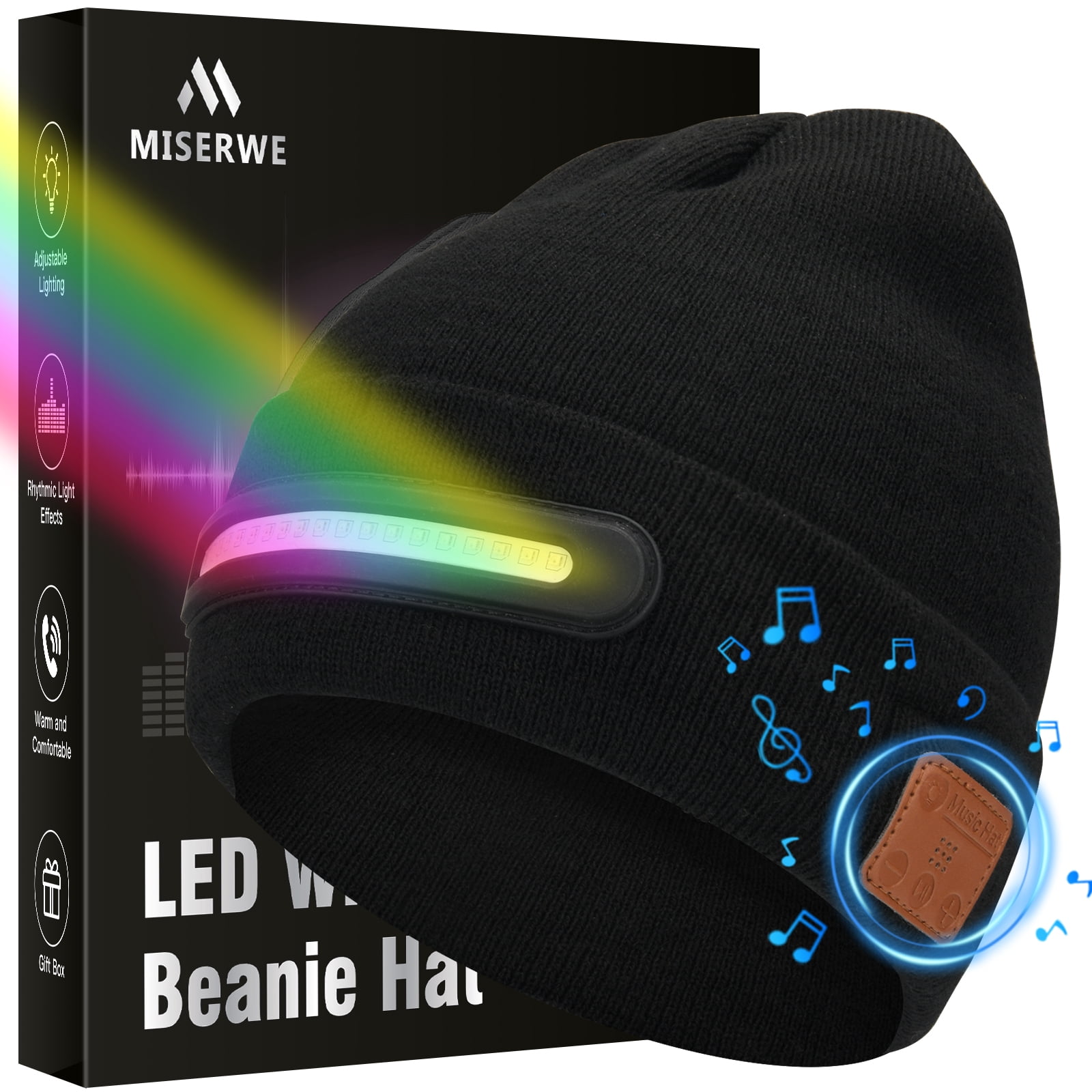 Beanie Led Module Holiday Party LED Bluetooth Beanie | 20 Lights & Mic | Rechargeable ...