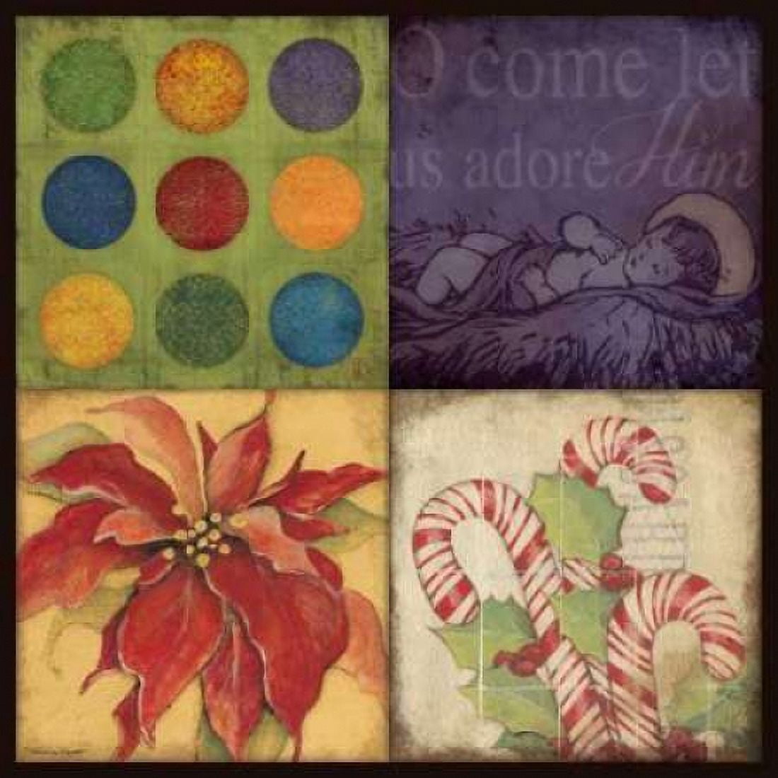Holiday Patch I Canvas Art - Stephanie Marrott (24 x 24)