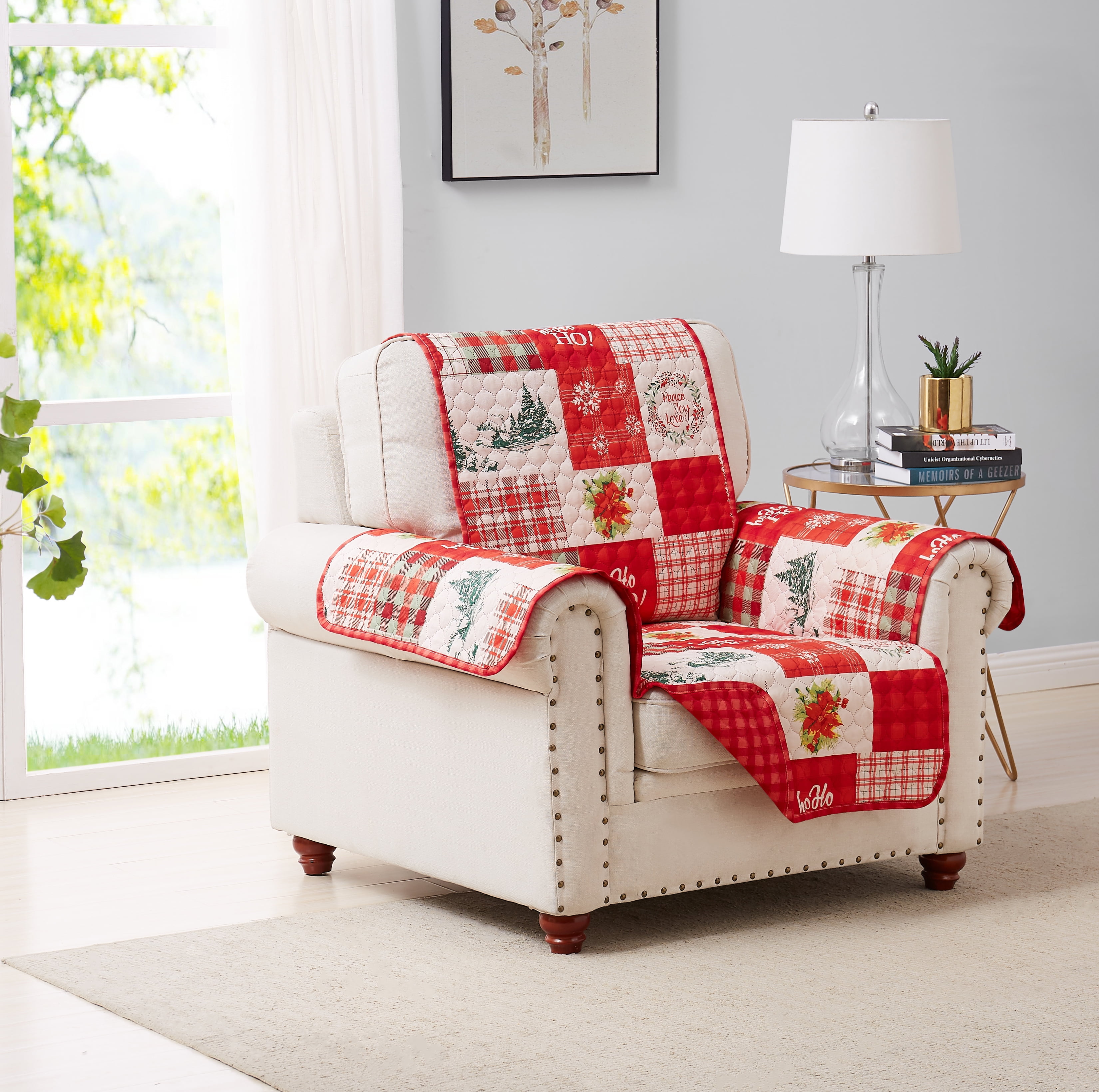Holiday Patchwork Furniture Protector Chair