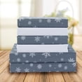 thumbnail image 1 of 1500 Series Holiday Microfiber Sheets 6-Piece Set, Deep Pocket, Queen SnowFlake Gray, 1 of 2