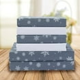 thumbnail image 1 of Holiday Pattern 1500 Series Softness Wrinkle and Fade Resistant (6-Piece) Bedding Set, Full, SnowFlake-Gray, 1 of 2