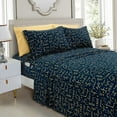 thumbnail image 1 of Holiday Pattern 1500 Thread Count Sheet set (4-Piece) Bedding Set, Twin XL, Peace and Joy, 1 of 3