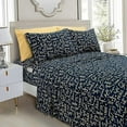 thumbnail image 1 of Holiday Pattern Microfiber- Wrinkle and Fade Resistant (6-Piece) Bedding Set, Cal King, Peace and Joy, 1 of 5