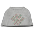 thumbnail image 1 of Holiday Paw Rhinestone Shirts Grey XL - 16, 1 of 1