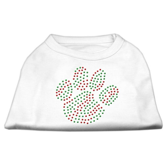 Christmas Pet Dog Cat Shirt Rhinestone, "Holiday Paw"