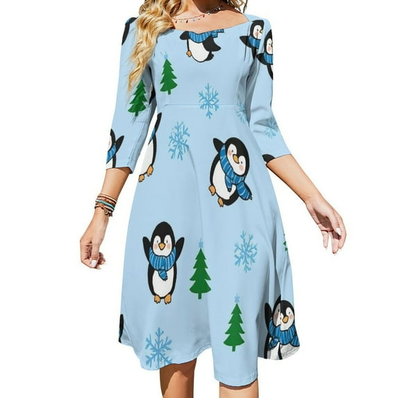 Holiday Penguin-2 Dress Summer Dresses Woman Street Style Big Size Casual Dress