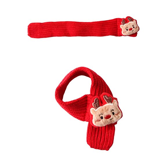 Holiday Pet Accessory, Pink Knit Christmas Pet Wear, Green Red Christmas Dog Outfit for Xmas Events, Warm Knit Winter Pet Neckwear, Adjustable Festive Pet Apparel for Small