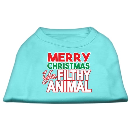 Holiday Pet Dog Cat Shirt Screen Printed, "Merry Christmas Ya Filthy Animal"