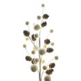 thumbnail image 1 of Holiday Pine Cone Cotton Ball Spray, White, 20-Inch, 1 of 1