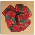 thumbnail image 1 of Holiday Plaid Red, Green and Gold Gift Boxed Wired Craft Ribbon 2.5" x 10 Yards, 1 of 1