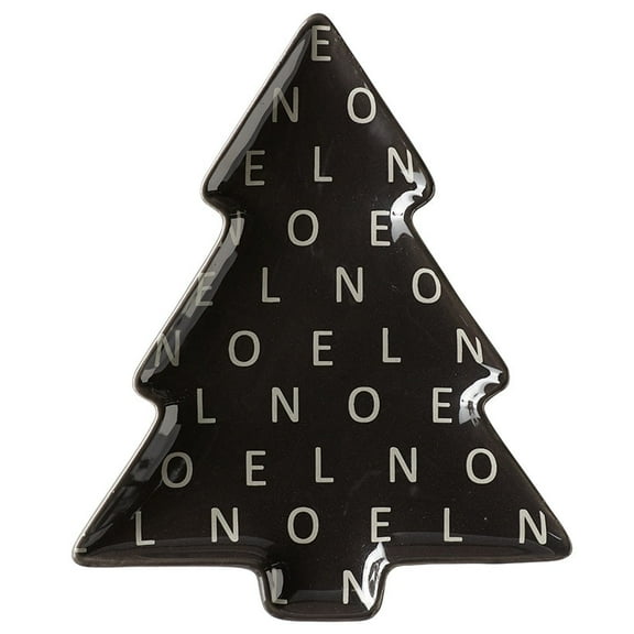 Noel Holiday Plate - Black