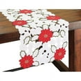 thumbnail image 1 of Holiday Poinsettia Embroidered Cutwork Mini Table Runner, 12 by 28-Inch 12 by 48-inch, 1 of 3