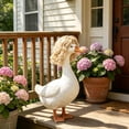 thumbnail image 1 of Holiday Porch Goose Funny Outfits with Wig, All Season Costume Clothes for Lawn Garden Patio Indoor Outdoor Statue Decor, 1 of 6