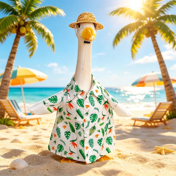 Holiday Porch Goose Outfits Clothes for 23 Inch Lawn Goose, All Season Decorative Goose Costume, Outdoor Porch Yard Garden Patio Geese Clothes Decoration
