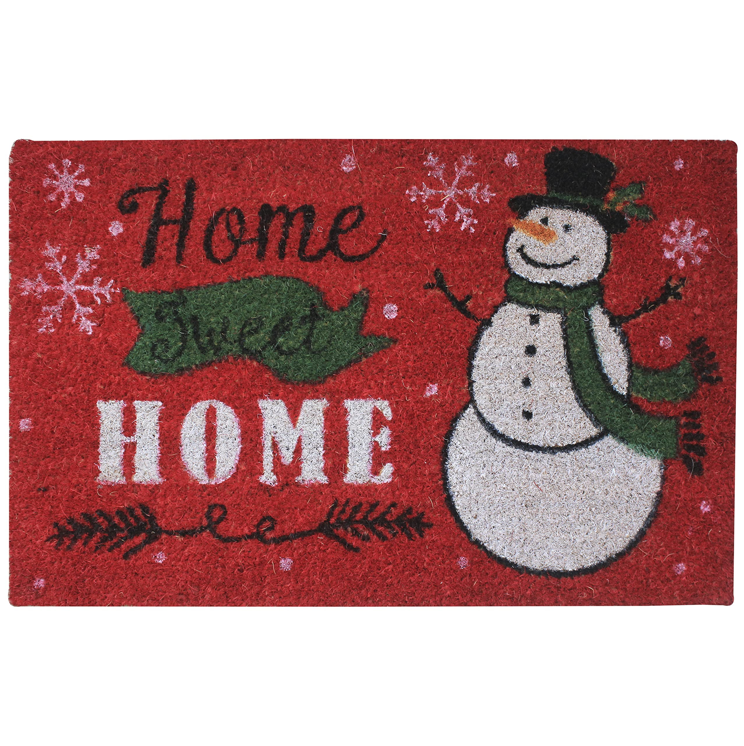 Holiday Printed Coir Doormat Christmas Mat, Outdoor/Indoor Rug