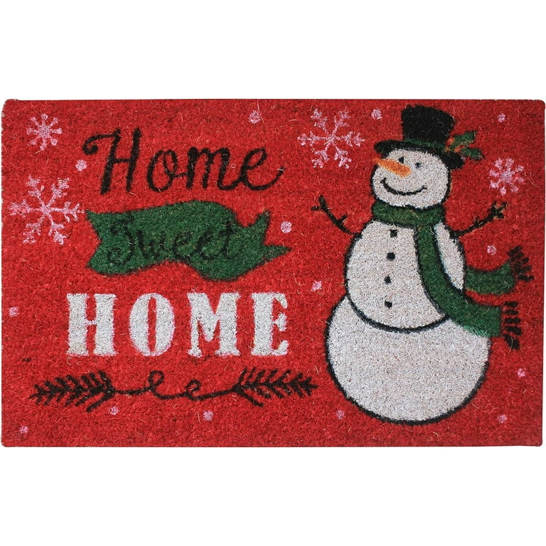 Winter Wonderland Doormat, Merry Christmas Modern Script Doormat