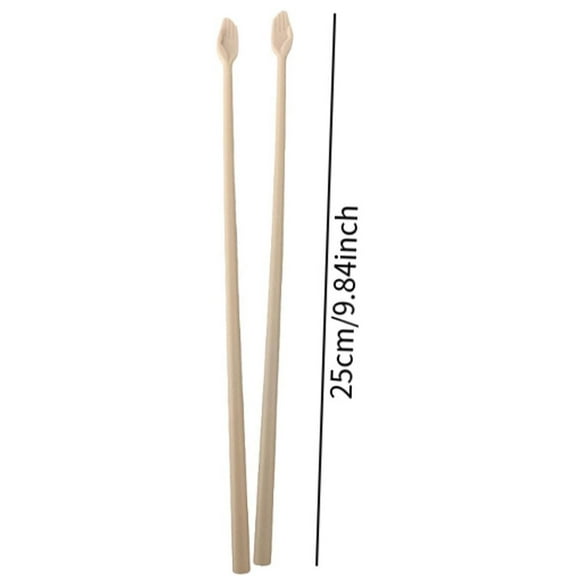 Holiday Promotions, Homng Beige Palm-Sized Chopsticks, Sticks Hand Shaped Tip Reusable Tableware Lightweight Sticks Utensil for Beginners Women Kids Adults Restaurant