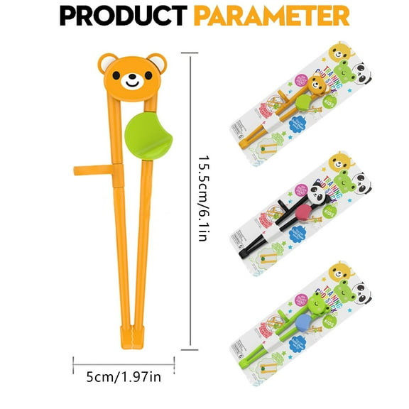 Holiday Promotions, Homng Black Child-Safe Chopsticks with Panda Design, Panda Animal Chopsticks Helper Reusable Eating Training Tools Cute Tableware Learn Tools Kitchen Utensils and Gadgets