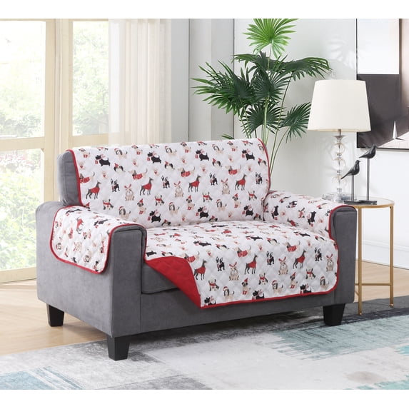 Holiday Puppies Loveseat Furniture Protector