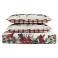 thumbnail image 1 of Beatrice Home Fashions, Holiday 3PC Quilt Set, Full/Queen, Cardinal Garland, 1 of 4