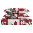 thumbnail image 1 of Beatrice Home Fashions, Holiday 3PC Quilt Set, King, Mistletoe Patchwork, 1 of 4