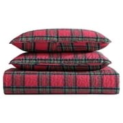 Beatrice Home Fashions, Holiday 3PC Quilt Set, King, Tarick Plaid
