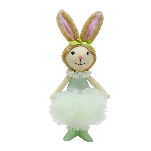 Holiday Rabbit Plushie Figurine Ornament Toy For Holiday Display Decoration
