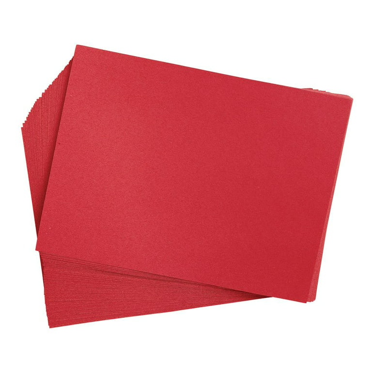 Colorations Heavyweight Construction Paper Pack - Holiday Red, 50 Sheets, 9 x 12
