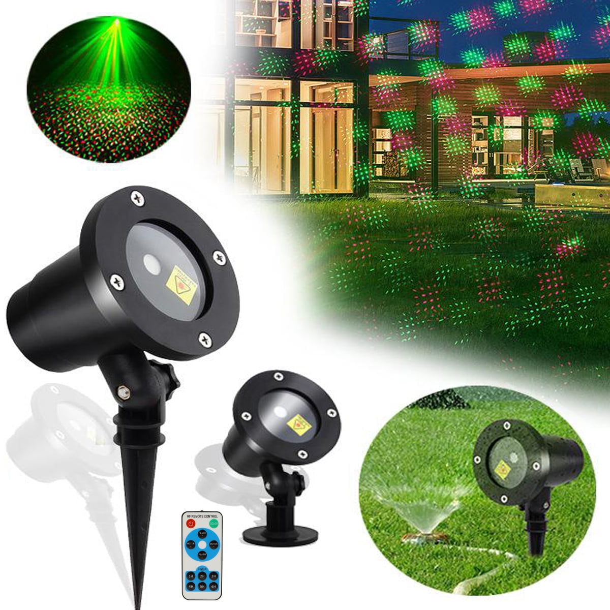 Holiday Red Green LED Projector Lights Outdoor Waterproof Moving Laser Landscape Lights Best