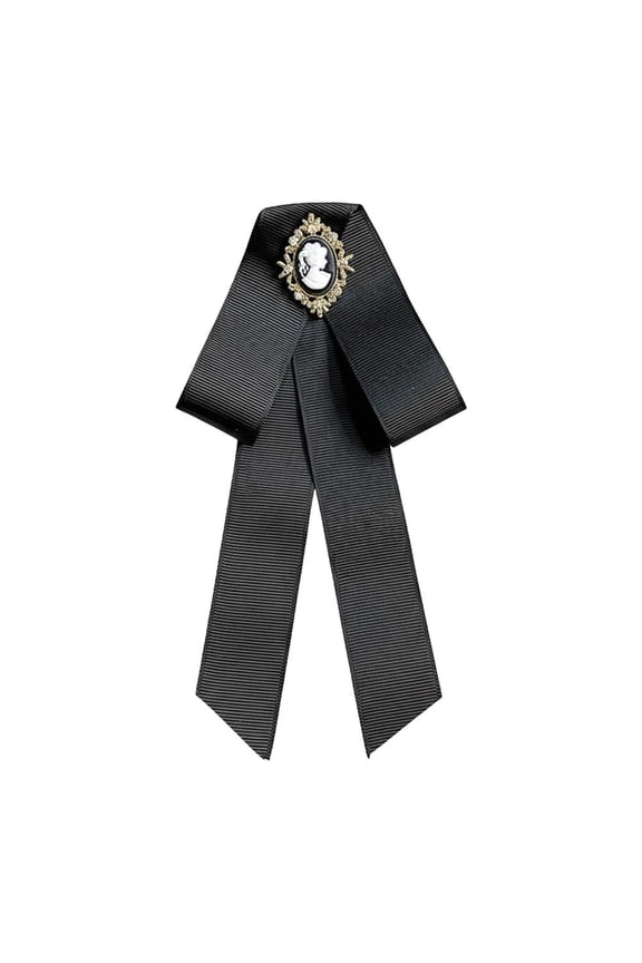 Holiday Ribbon Knot Bow Brooch - Elegant Design, 10*15.5cm, Ribbon & Polyester Material