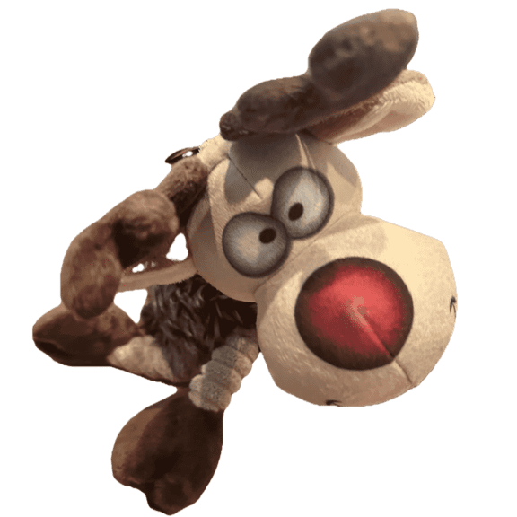 SteelDog USA Holiday Reindeer Dog Toy with a Surprise Tennis Ball