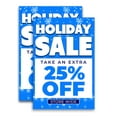 thumbnail image 1 of Holiday Sale 25 Percent Off (24" X 36") Vinyl Decal Only (Pack of 2) |Sign|Sticker|Poster, 1 of 4