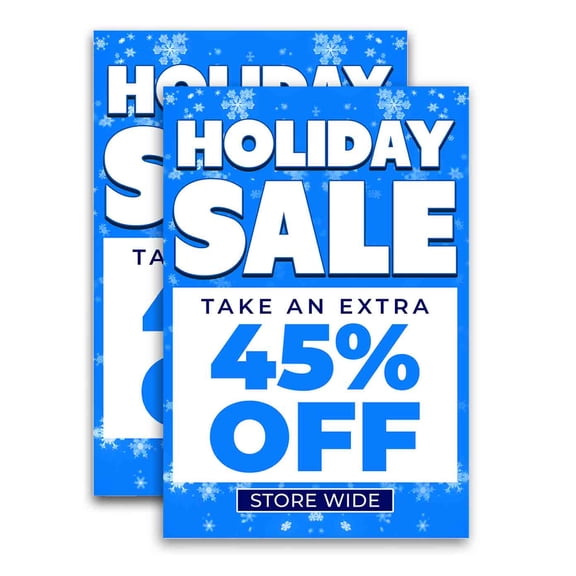 Holiday Sale 45 Percent Off (24" X 36") Vinyl Decal Only (Pack of 2) |Sign|Sticker|Poster