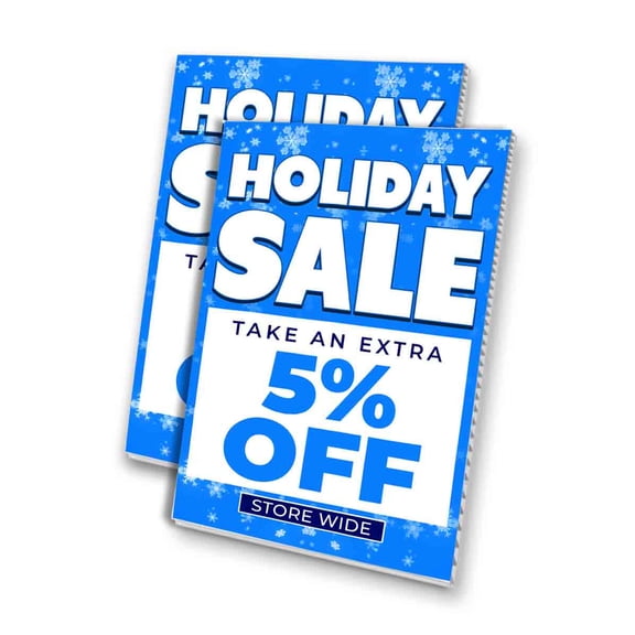 Holiday Sale 5 Percent Off (24" X 36") 4mm Corrugated Plastic Panel, Graphics Applied To 1 Side (Pk of 2)
