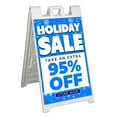 thumbnail image 1 of Holiday Sale 95 Percent Off (24" X 36") Standard A-Frame Signicade, Includes Decal Applied To Stand, 1 of 4