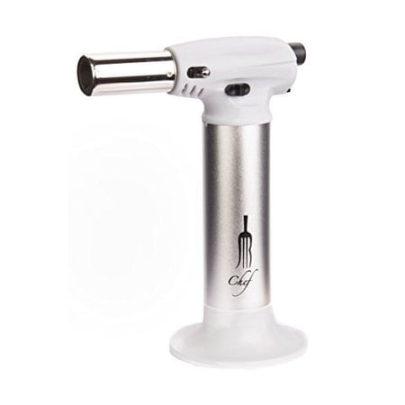 Holiday Sale JB Chef Kitchen Torch, Blow Torch - Refillable Butane Torch With Adjustable Flame - Culinary Torch For Cooking Food, Baking, BBQ, Camping and much more