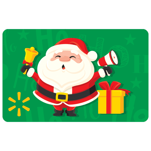 Holiday Santa HO HO HO Walmart Gift Card