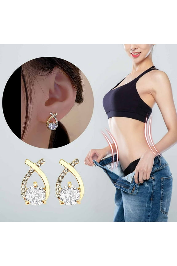 HWRETIE aless Beauty Care,Lymphatic Germanium Earrings,Germanium Earrings Irregular High-End Earrings for Women,Beauty Secrets