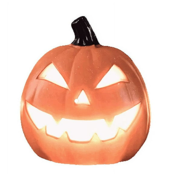 Holiday Savings 2023! Feltree Halloween Fall Decoration Clearance Pumpkin Light-Up Lantern 9.05x7.48in Resin Material Waterproof LED Light Up Lamp Home Table Top Porch Props Decor for Garden Bar