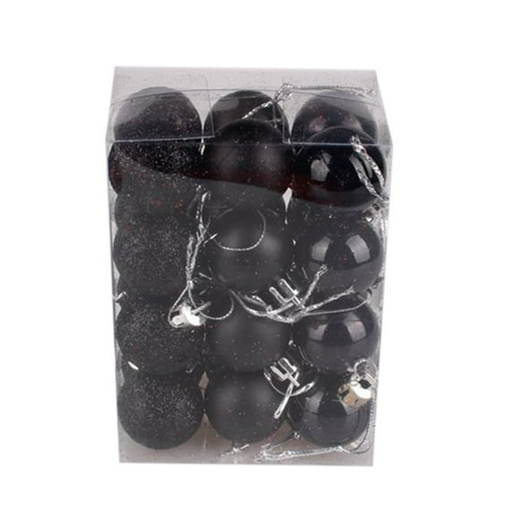 Holiday Savings 2024! Feltree Christmas Baubles Balls Xmas Tree Balls Christmas Decoration Party Ornaments Christmas Tree Balls 24 Piece Set Black